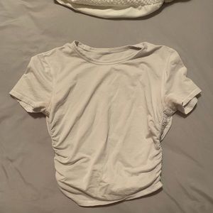 lululemon: white scrunch top